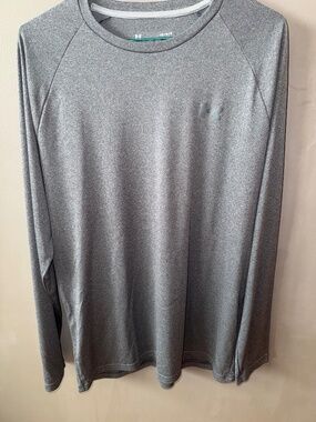 Under Armour "Men's Tech" Grey Long Sleeve Tee, Grey Heathered Large